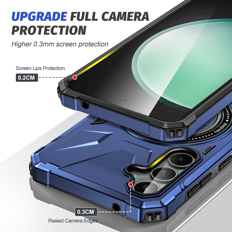 For Samsung Galaxy A15 MagSafe Magnetic Shockproof Phone Case with Ring Holder(Navy Blue) - Galaxy Phone Cases by PMC TechLife | Online Shopping South Africa | PMC TechLife