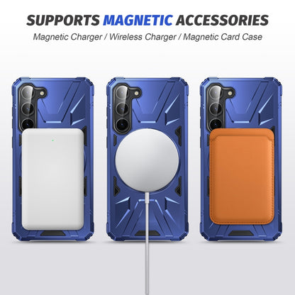 For Samsung Galaxy S24 5G MagSafe Magnetic Shockproof Phone Case with Ring Holder(Navy Blue) - Galaxy S24 5G Cases by PMC Jewellery | Online Shopping South Africa | PMC Jewellery