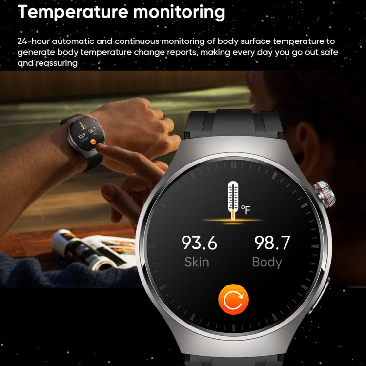 MT200 1.43 inch AMOLED IP67 Smart Call Watch, Support ECG/Body Temperature/Blood Glucose Monitoring(Silver) - Smart Watches by PMC Jewellery | Online Shopping South Africa | PMC Jewellery