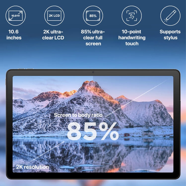 Lenovo K10 Pro 10.6 inch WiFi Tablet, 4GB+64GB, Android 12, MediaTek Helio G80 Octa Core, Support Face Identification(Grey) - free shipping - PMC TechLife - Order now!