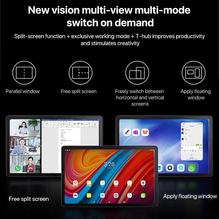 Lenovo K10 Pro 10.6 inch WiFi Tablet, 4GB+128GB, Android 12, MediaTek Helio G80 Octa Core, Support Face Identification(Grey) - free shipping - PMC TechLife - Order now!