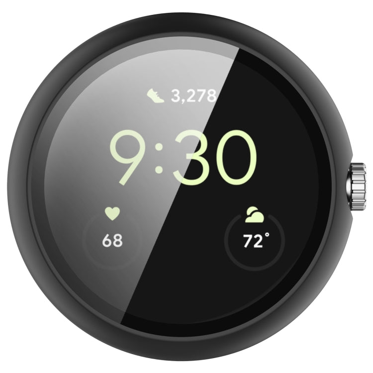 For Google Pixel Watch 2 PC + Tempered Film Integrated Watch Protective Case(Black) - free shipping - PMC TechLife - Order now!