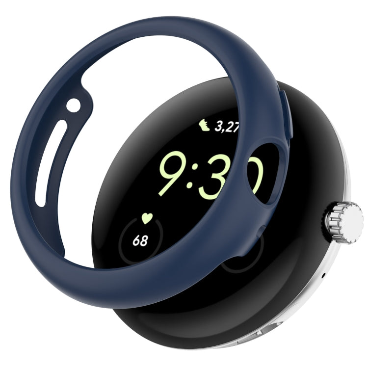 For Google Pixel Watch 2 Half Pack Hollow PC Watch Protective Case(Midnight Blue) - Watch Cases by PMC TechLife | Online Shopping South Africa | PMC TechLife