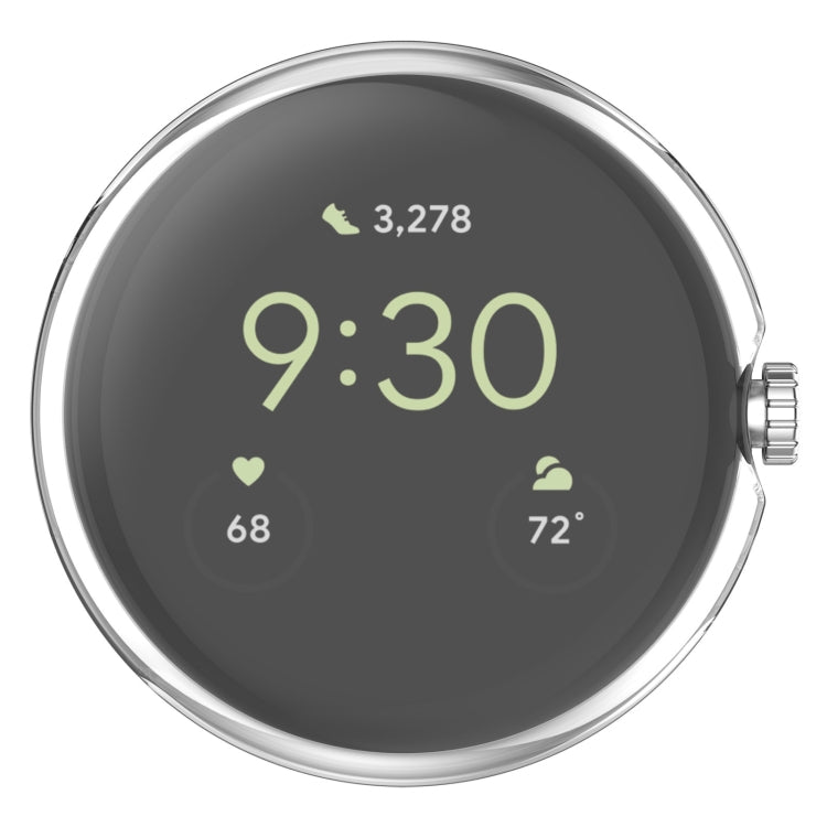 For Google Pixel Watch 2 Full Coverage TPU Electroplated Watch Protective Case(Transparent White) - Watch Cases by PMC TechLife | Online Shopping South Africa | PMC TechLife