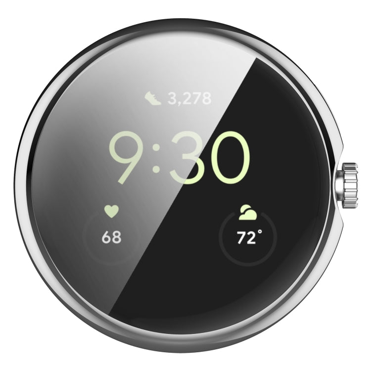 For Google Pixel Watch 2 Full Coverage TPU Electroplated Watch Protective Case(Silver) - Watch Cases by PMC TechLife | Online Shopping South Africa | PMC TechLife