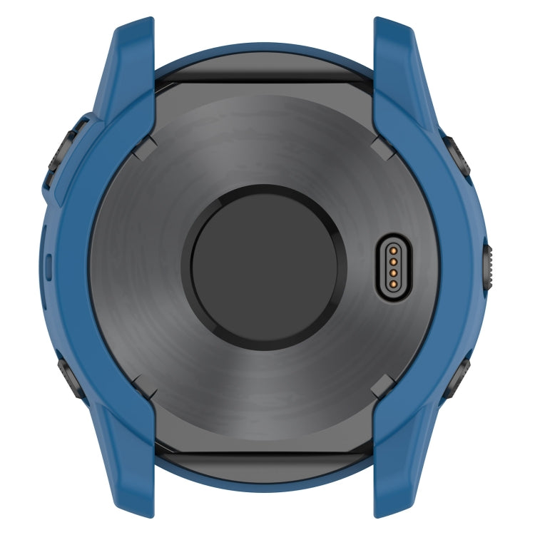 For Garmin Tactix 7 Amoled Armor Hollow TPU Watch Protective Case(Dark Blue) - Watch Cases by PMC Jewellery | Online Shopping South Africa | PMC Jewellery