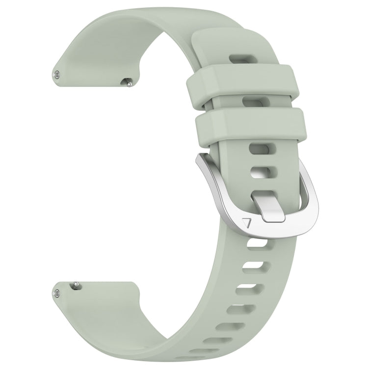 For Garmin Venu 3 Liquid Glossy Silver Buckle Silicone Watch Band(Green) - Watch Bands by PMC TechLife | Online Shopping South Africa | PMC TechLife