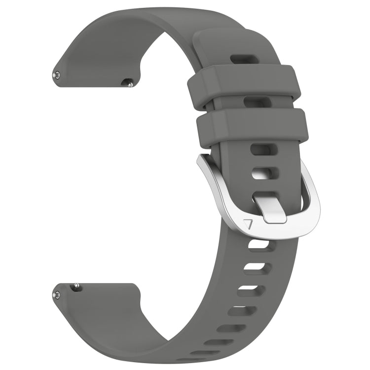 For Garmin Venu 3 Liquid Glossy Silver Buckle Silicone Watch Band(Dark Grey) - Watch Bands by PMC TechLife | Online Shopping South Africa | PMC TechLife