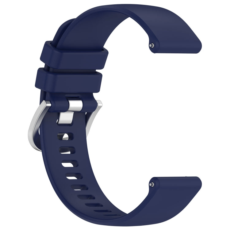 For Garmin Venu 3 Liquid Glossy Silver Buckle Silicone Watch Band(Dark Blue) - Watch Bands by PMC TechLife | Online Shopping South Africa | PMC TechLife