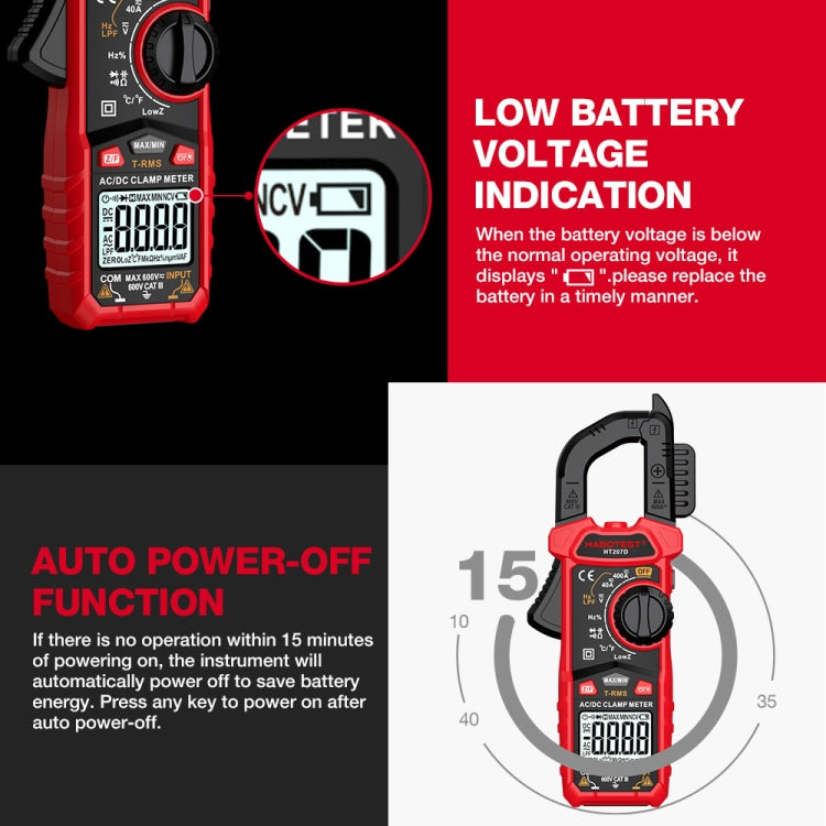 HABOTEST HT207D Multifunctional Digital Clamp Multimeter - Digital Multimeter by HABOTEST | Online Shopping South Africa | PMC Jewellery | Buy Now Pay Later Mobicred