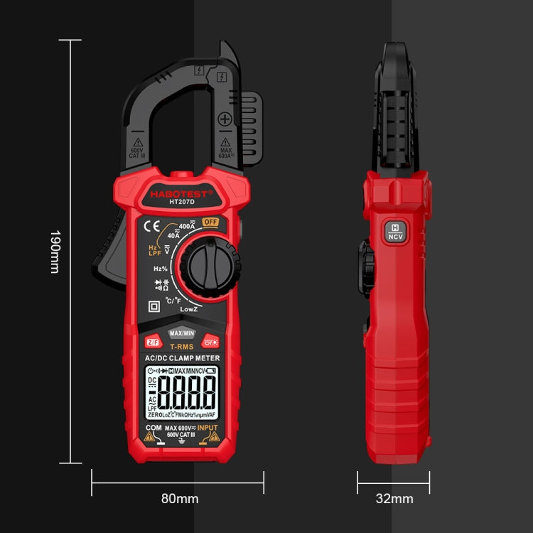 HABOTEST HT207D Multifunctional Digital Clamp Multimeter - Digital Multimeter by HABOTEST | Online Shopping South Africa | PMC Jewellery | Buy Now Pay Later Mobicred