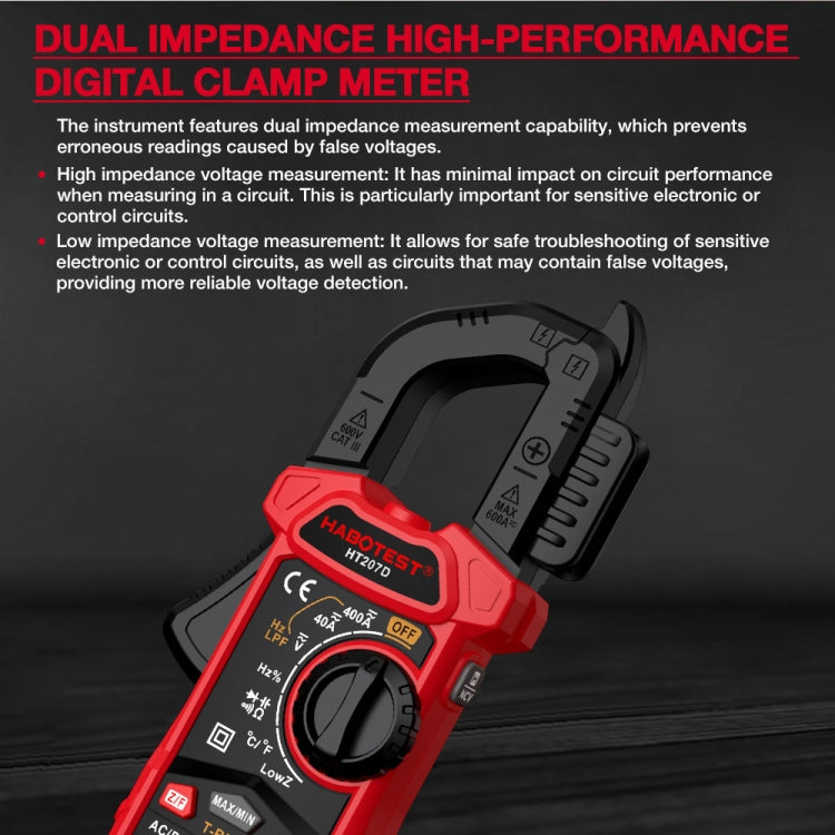 HABOTEST HT207D Multifunctional Digital Clamp Multimeter - Digital Multimeter by HABOTEST | Online Shopping South Africa | PMC Jewellery | Buy Now Pay Later Mobicred