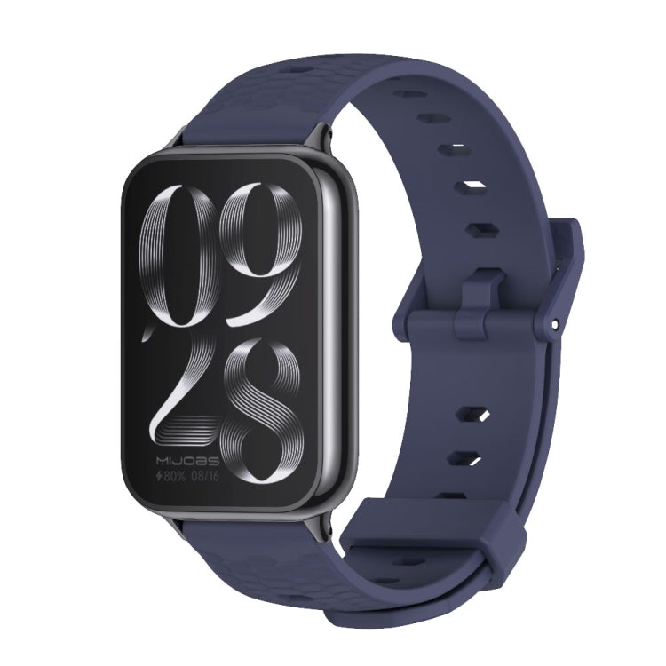 For Xiaomi Mi Band 8 Pro Mijobs Honeycomb Texture Silicone Watch Band(Midnight Blue Black) - Watch Bands by MIJOBS | Online Shopping South Africa | PMC TechLife