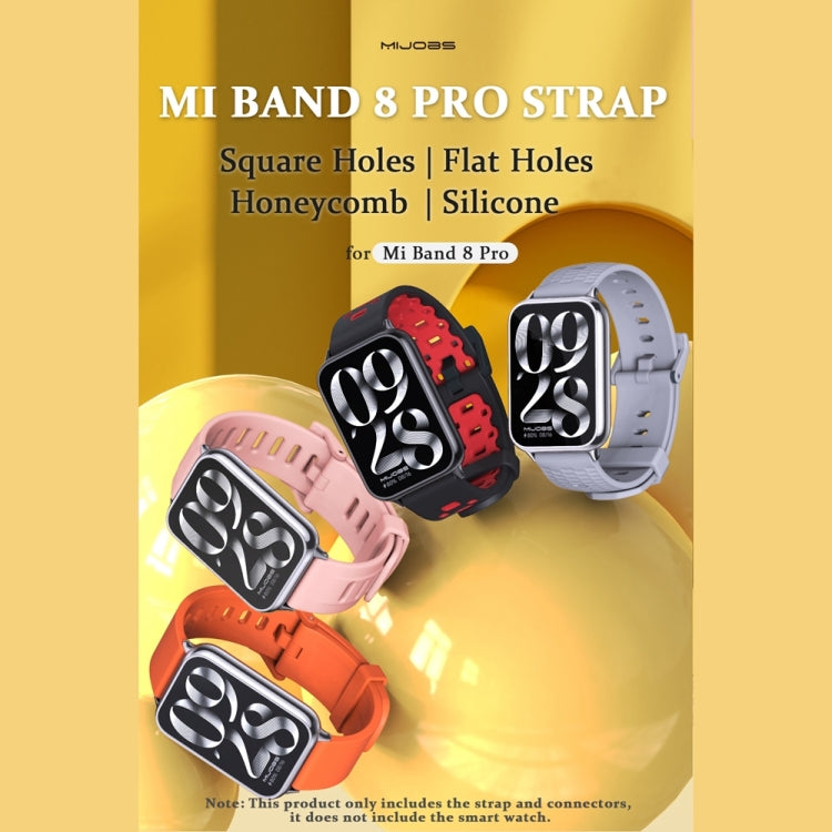 For Xiaomi Mi Band 8 Pro Mijobs Honeycomb Texture Silicone Watch Band(Midnight Blue Black) - Watch Bands by MIJOBS | Online Shopping South Africa | PMC TechLife