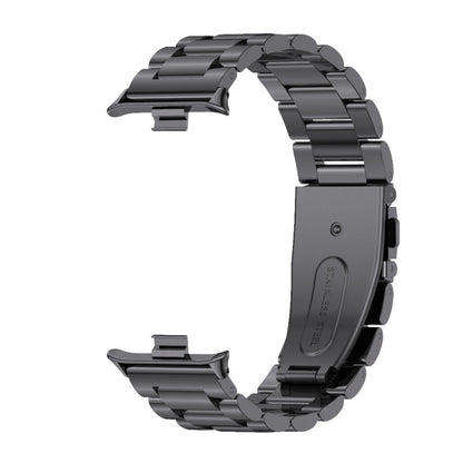 For Xiaomi Mi Band 8 Pro Mijobs Three-Bead Stainless Steel Watch Band(Black) - Watch Bands by MIJOBS | Online Shopping South Africa | PMC Jewellery