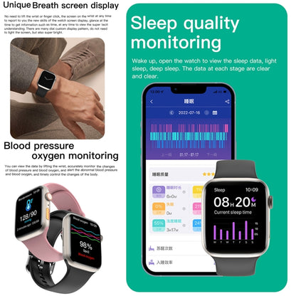 Q9 Smart Bracelet, 2.01 inch Waterproof Smart Watch, BT Call / Heart Rate / Blood Pressure / Blood Oxygen(Pink Gold) - Smart Watches by PMC Jewellery | Online Shopping South Africa | PMC Jewellery