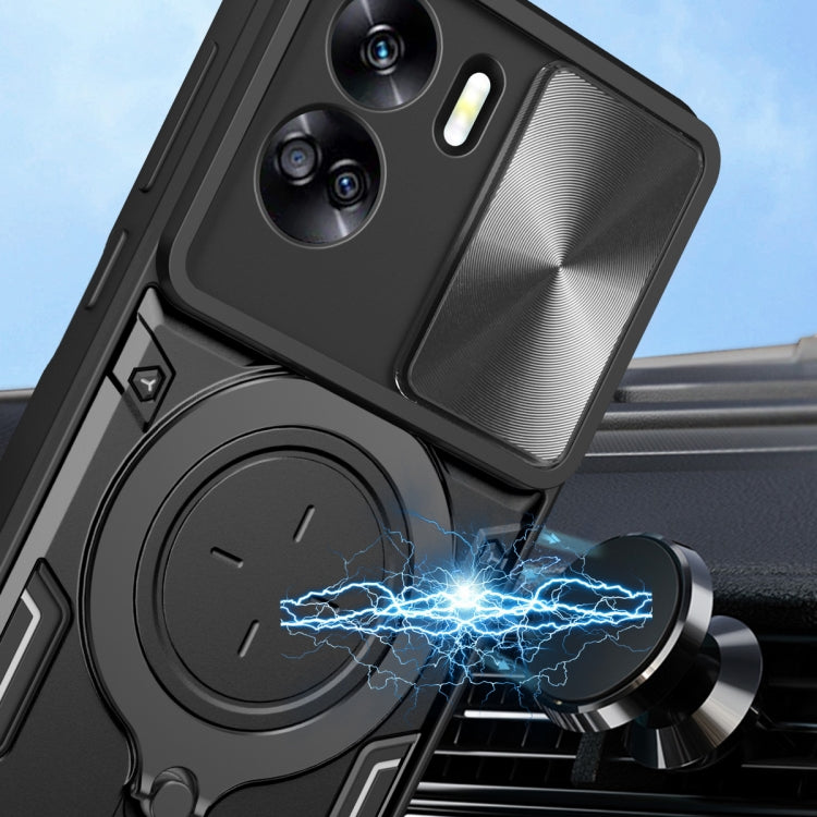 For Honor 90 Lite 5G CD Texture Sliding Camshield Magnetic Holder Phone Case(Pink) - free shipping - PMC TechLife - Order now!