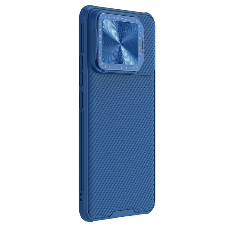 For Xiaomi Redmi K70/K70 Pro NILLKIN Black Mirror Prop CD Texture Mirror Phone Case(Blue) - K70 Pro Cases by NILLKIN | Online Shopping South Africa | PMC Jewellery | Buy Now Pay Later Mobicred