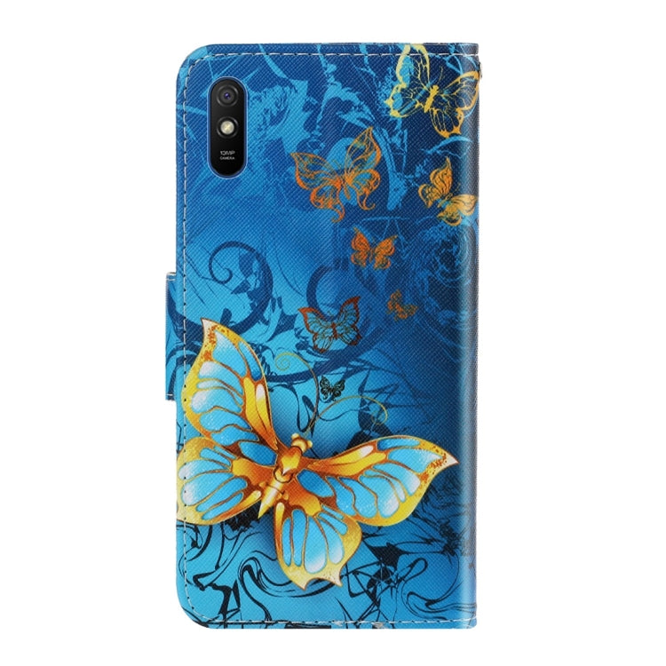 For Xiaomi Redmi 9A 3D Colored Drawing Horizontal Flip PU Leather Case with Holder & Card Slots & Wallet(Jade Butterfly) - Xiaomi Cases by PMC Jewellery | Online Shopping South Africa | PMC Jewellery