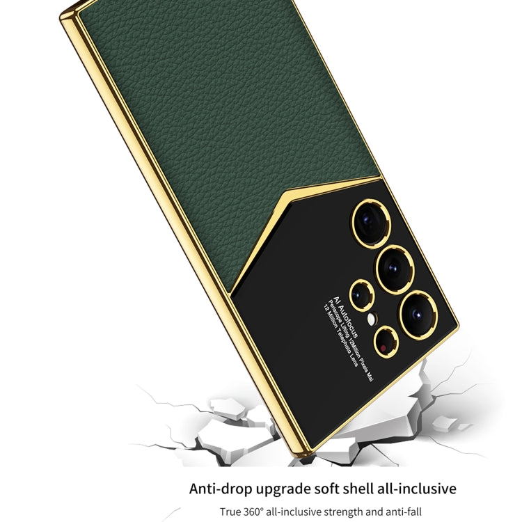 For Samsung Galaxy S24 Ultra 5G GKK Plating Soft TPU + Leather Full Coverage Phone Case without Pen(Green) - free shipping - PMC TechLife - Order now!