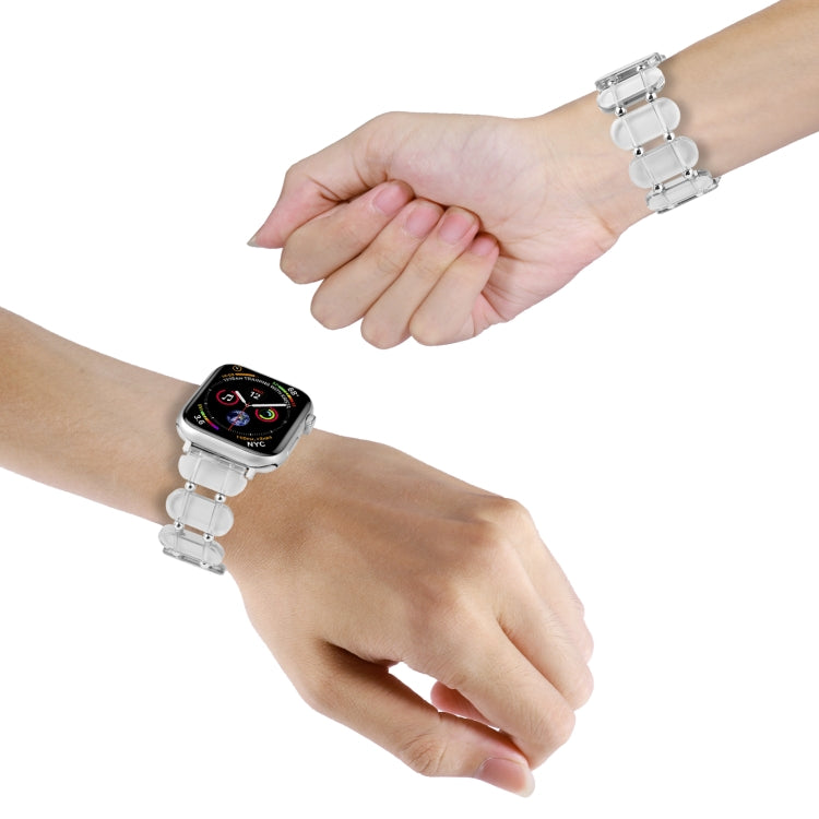 For Apple Watch Series 8 41mm Stretch Resin Watch Band(Transparent) - free shipping - PMC TechLife - Order now!