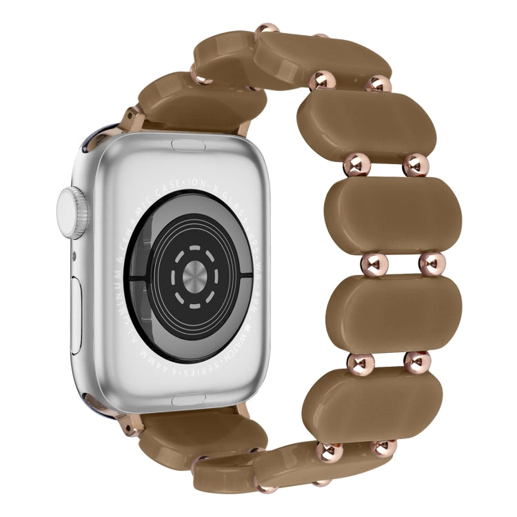 For Apple Watch SE 40mm Stretch Resin Watch Band(Cold Brown) - free shipping - PMC TechLife - Order now!