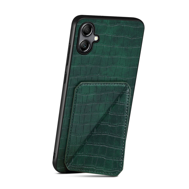 For Samsung Galaxy S23+ 5G Denior Imitation Crocodile Leather Back Phone Case with Holder(Green) - Galaxy S23+ 5G Cases by Denior | Online Shopping South Africa | PMC TechLife | Buy Now Pay Later Mobicred