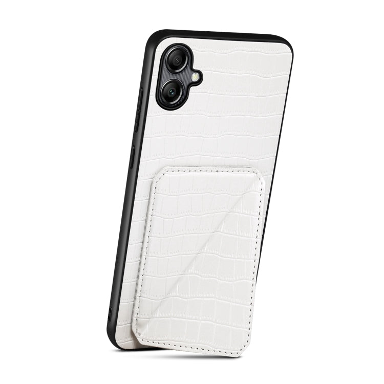 For Samsung Galaxy S23+ 5G Denior Imitation Crocodile Leather Back Phone Case with Holder(White) - free shipping - PMC TechLife - Order now!