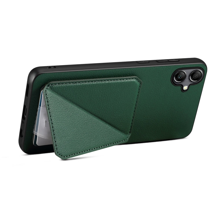 For Samsung Galaxy S23 Ultra 5G Denior Imitation Calf Leather Back Phone Case with Holder(Green) - Galaxy S23 Ultra 5G Cases by Denior | Online Shopping South Africa | PMC Jewellery