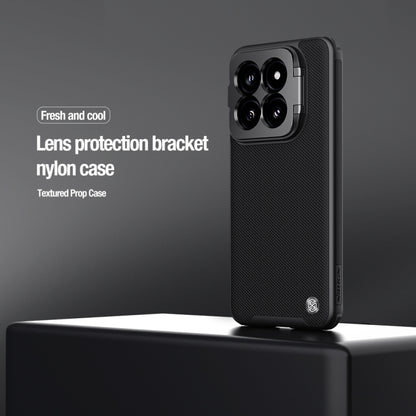 For Xiaomi 14 Pro NILLKIN Textured Prop Camera Cover Holder Design Nylon MagSafe Magnetic Precise Hole Phone Case(Black) - 14 Pro Cases by NILLKIN | Online Shopping South Africa | PMC Jewellery | Buy Now Pay Later Mobicred