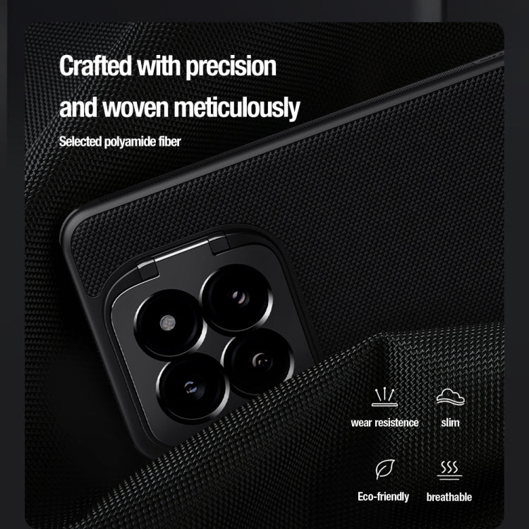 For Xiaomi 14 Pro NILLKIN Textured Prop Camera Cover Holder Design Nylon MagSafe Magnetic Precise Hole Phone Case(Black) - 14 Pro Cases by NILLKIN | Online Shopping South Africa | PMC Jewellery | Buy Now Pay Later Mobicred