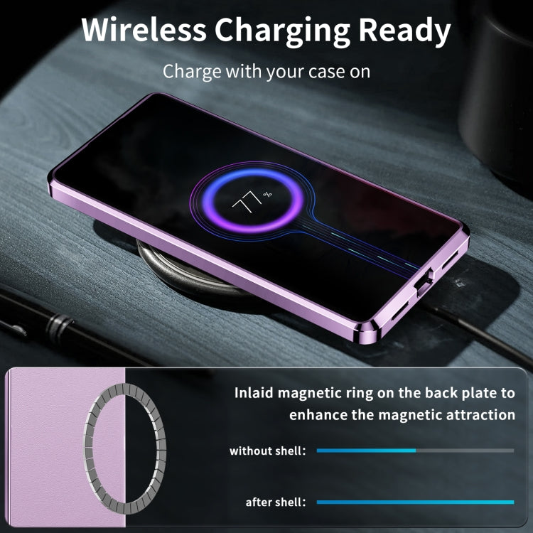 For Samsung Galaxy S23 Ultra 5G MagSafe Magnetic Plain Metal Phone Case(Purple) - Galaxy S23 Ultra 5G Cases by PMC Jewellery | Online Shopping South Africa | PMC Jewellery