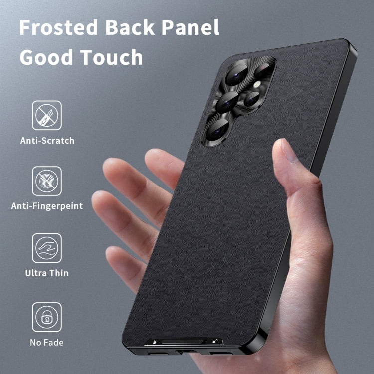 For Samsung Galaxy S24 Ultra 5G MagSafe Magnetic Plain Metal Phone Case(Black) - Galaxy S24 Ultra 5G Cases by PMC TechLife | Online Shopping South Africa | PMC TechLife