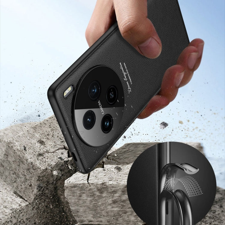 For vivo X100 GKK Precision Hole Ultra-thin Full Coverage Leather Phone Case(Black) - vivo Cases by GKK | Online Shopping South Africa | PMC TechLife | Buy Now Pay Later Mobicred