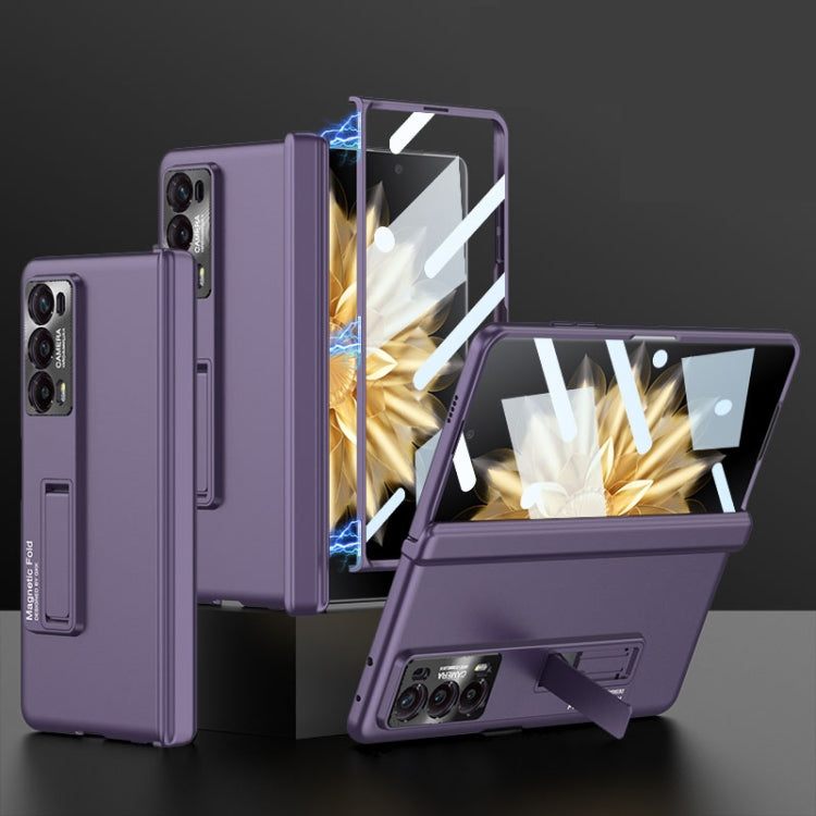 For Honor Magic V2 GKK Integrated Magnetic Folding Hinge All-inclusive Phone Case(Purple) - Honor Cases by GKK | Online Shopping South Africa | PMC Jewellery | Buy Now Pay Later Mobicred