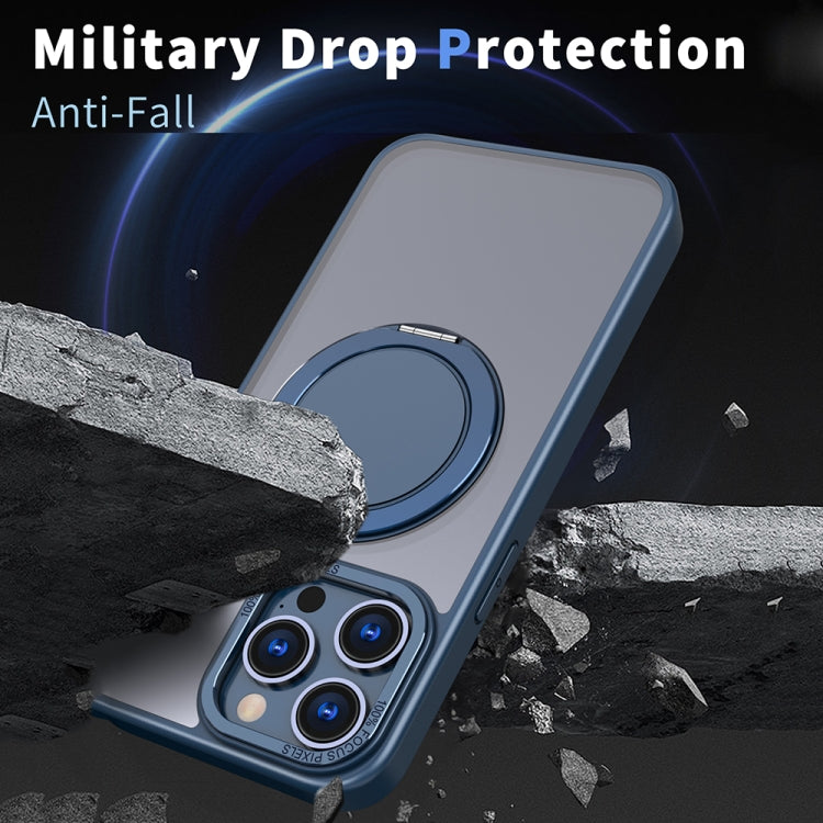 For iPhone 13 Pro 360-degree Rotating MagSafe Magnetic Holder Phone Case(Navy Blue) - free shipping - PMC TechLife - Order now!