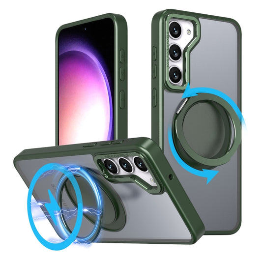 For Samsung Galaxy S23+ 5G 360-degree Rotating MagSafe Magnetic Holder Phone Case(Green) - Galaxy S23+ 5G Cases by PMC Jewellery | Online Shopping South Africa | PMC Jewellery