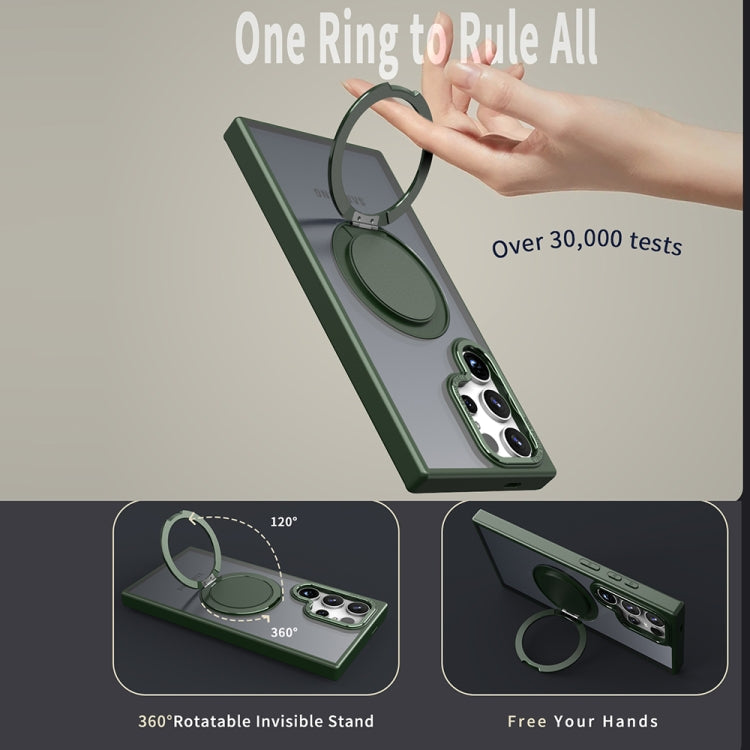 For Samsung Galaxy S23 Ultra 5G 360-degree Rotating MagSafe Magnetic Holder Phone Case(Green) - Galaxy S23 Ultra 5G Cases by PMC Jewellery | Online Shopping South Africa | PMC Jewellery