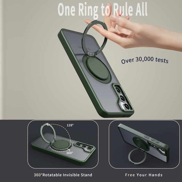 For Samsung Galaxy S24 5G 360-degree Rotating MagSafe Magnetic Holder Phone Case(Green) - Galaxy S24 5G Cases by PMC Jewellery | Online Shopping South Africa | PMC Jewellery