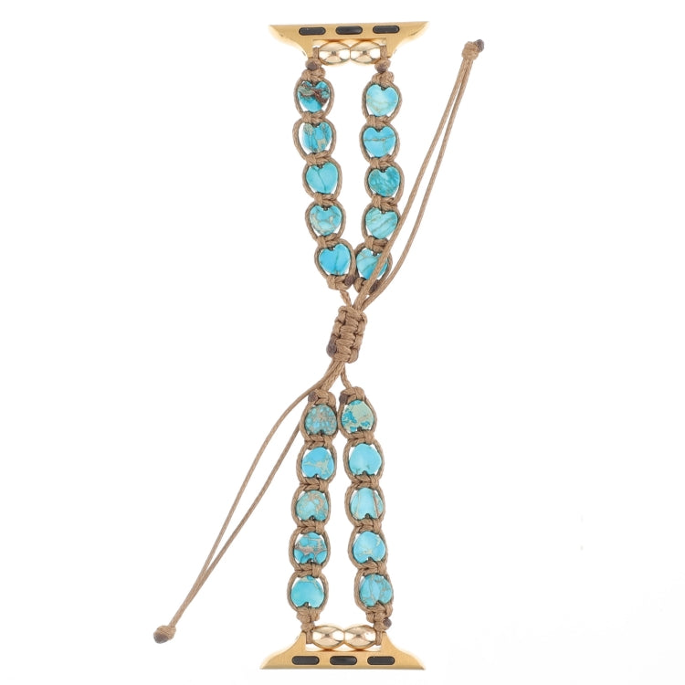 For Apple Watch Series 5 40mm Heart Stones Drawstring Chain Watch Band(Blue) - free shipping - PMC TechLife - Order now!