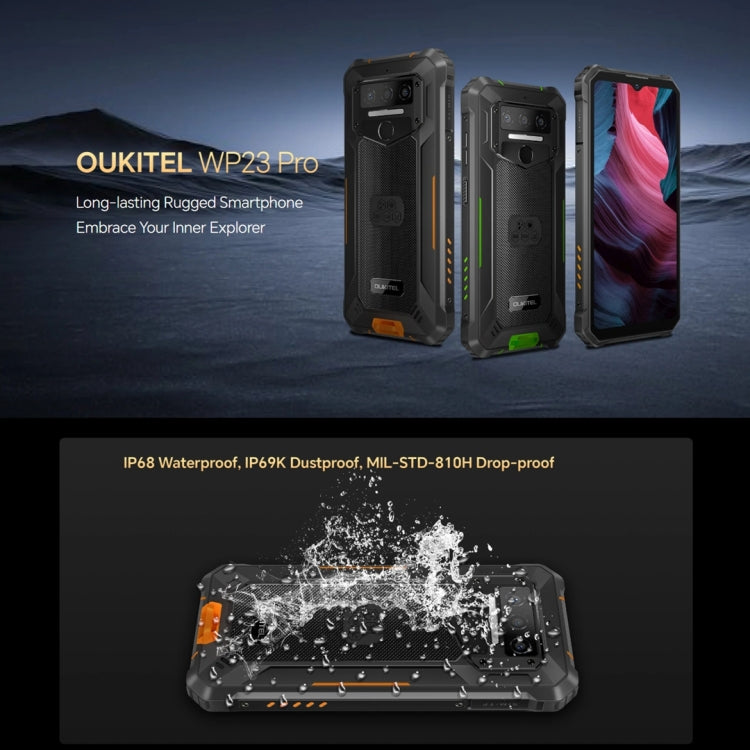 Oukitel WP23 Pro, 8GB+128GB, IP68/IP69K, 6.52 inch Unisoc T606 Octa-core, NFC, Network: 4G(Orange) - OUKITEL by OUKITEL | Online Shopping South Africa | PMC Jewellery | Buy Now Pay Later Mobicred