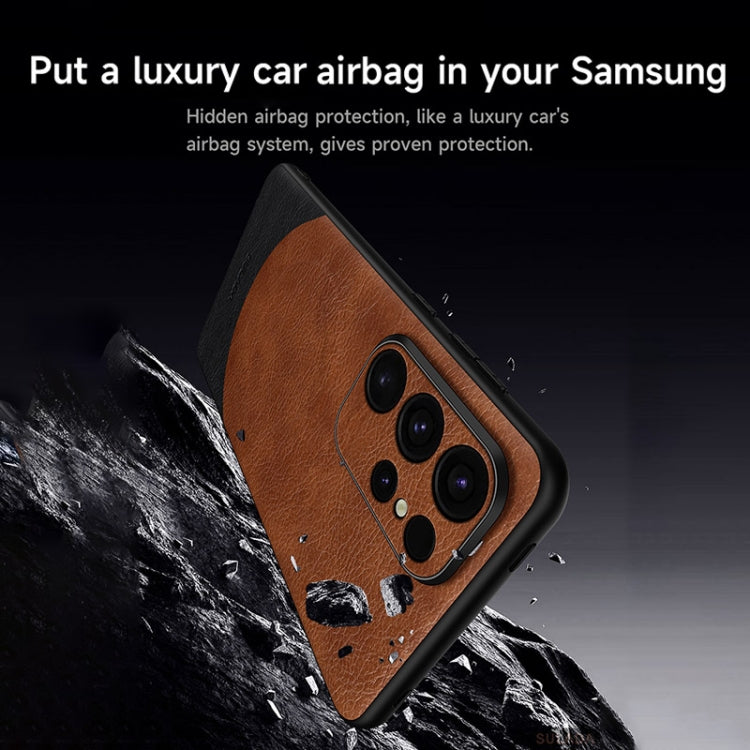 For Samsung Galaxy S24 5G SULADA Stitching Leather MagSafe Magnetic Phone Case(Black) - Galaxy S24 5G Cases by SULADA | Online Shopping South Africa | PMC TechLife