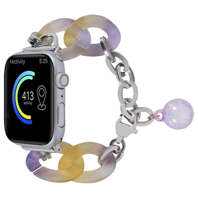 For Apple Watch Series 8 45mm Gradient Resin Chain Watch Band(Purple) - free shipping - PMC TechLife - Order now!