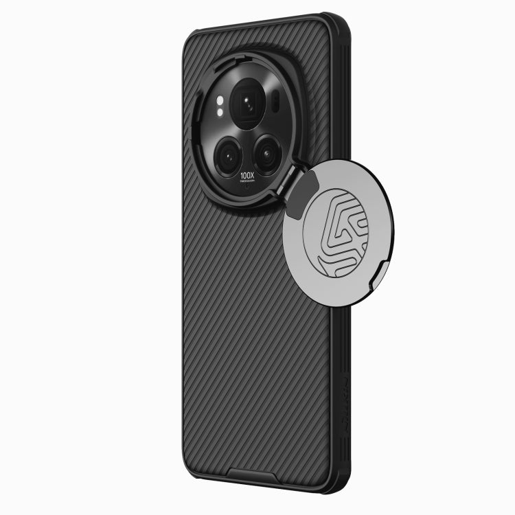 For Honor Magic6 Pro NILLKIN CamShield Prop CD Texture Mirror Phone Case(Black) - Honor Cases by NILLKIN | Online Shopping South Africa | PMC Jewellery