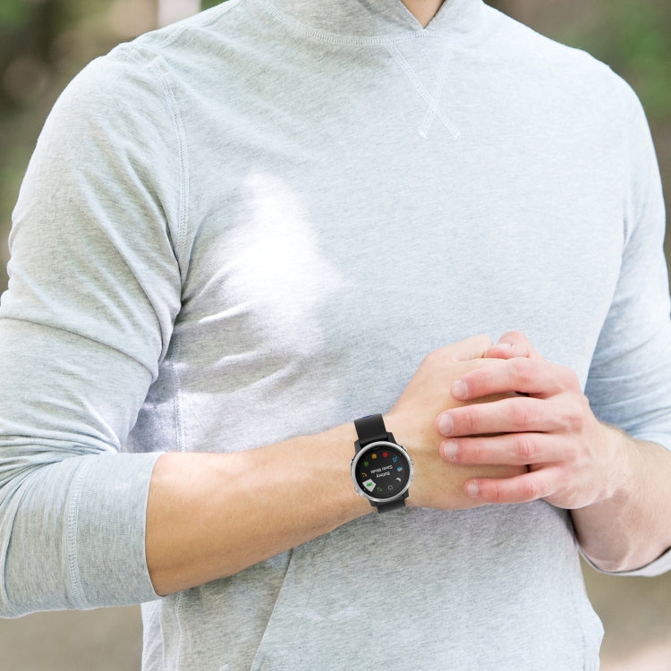 Compatible with Garmin Fenix 6S Two-color Silicone Watch Band(White Black) - Watch Bands by PMC TechLife | Online Shopping South Africa | PMC TechLife | Buy Now Pay Later Mobicred