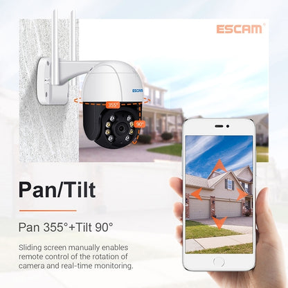 ESCAM QF518 5MP Smart WiFi IP Camera, Support AI Humanoid Detection / Auto Tracking / Dual Light Night Vision / Cloud Storage / Two Way Audio / TF Card, Plug:EU Plug(White) - Dome Camera by ESCAM | Online Shopping South Africa | PMC Jewellery | Buy Now Pay Later Mobicred