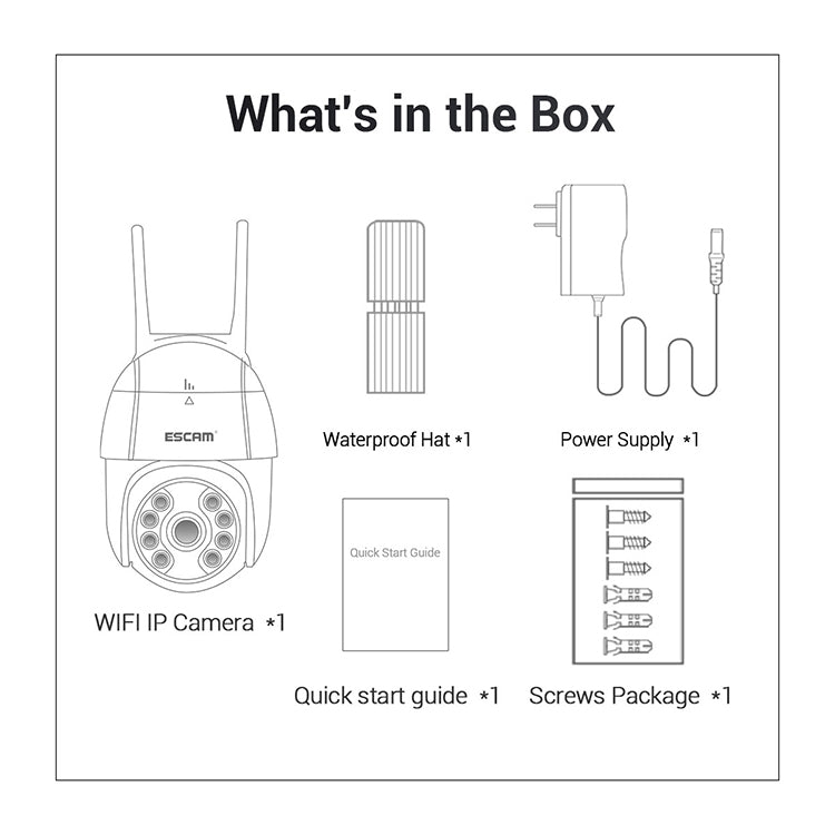 ESCAM QF518 5MP Smart WiFi IP Camera, Support AI Humanoid Detection / Auto Tracking / Dual Light Night Vision / Cloud Storage / Two Way Audio / TF Card, Plug:US Plug(White) - Dome Camera by ESCAM | Online Shopping South Africa | PMC Jewellery | Buy Now Pay Later Mobicred