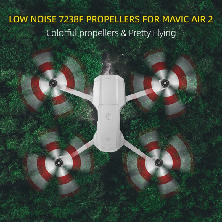 2 Pairs Sunnylife 7238F-3C For DJI Mavic Air 2 Double-sided Three-color Low Noise Quick-release Propellers(Red Blue White) - DIY Propeller by PMC TechLife | Online Shopping South Africa | PMC TechLife | Buy Now Pay Later Mobicred