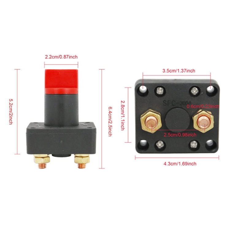 300A Car Battery Selector Isolator Disconnect Rotary Switch Cut - free shipping - PMC TechLife - Order now!