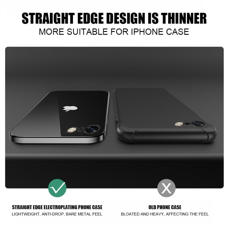 For iPhone SE 2022 / SE 2020 Magic Cube Plating TPU Protective Case(Black) - iPhone SE 2022 / 2020 / 8 / 7 Cases by PMC TechLife | Online Shopping South Africa | PMC TechLife | Buy Now Pay Later Mobicred